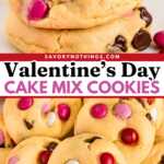 Cake Mix Valentine's Day Cookies Recipe Image Pin