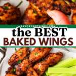 Baked Chicken Wings Recipe Image Pin