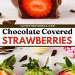 Chocolate Covered Strawberries Recipe Image Pin