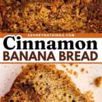 Cinnamon Swirl Banana Bread Recipe Image Pin