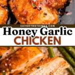 Honey Garlic Chicken Recipe Image Pin