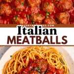 Italian Meatballs Recipe Image Pin