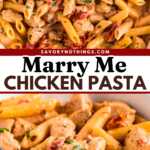 Marry Me Chicken Pasta Recipe Image Pin