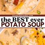 Creamy Potato Soup Recipe Image Pin