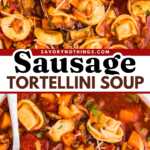 Sausage Tortellini Soup Recipe Image Pin