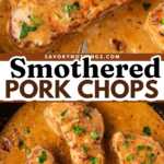 Smothered Pork Chops Recipe Image Pin