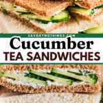 Cucumber Tea Sandwiches Recipe Image Pin