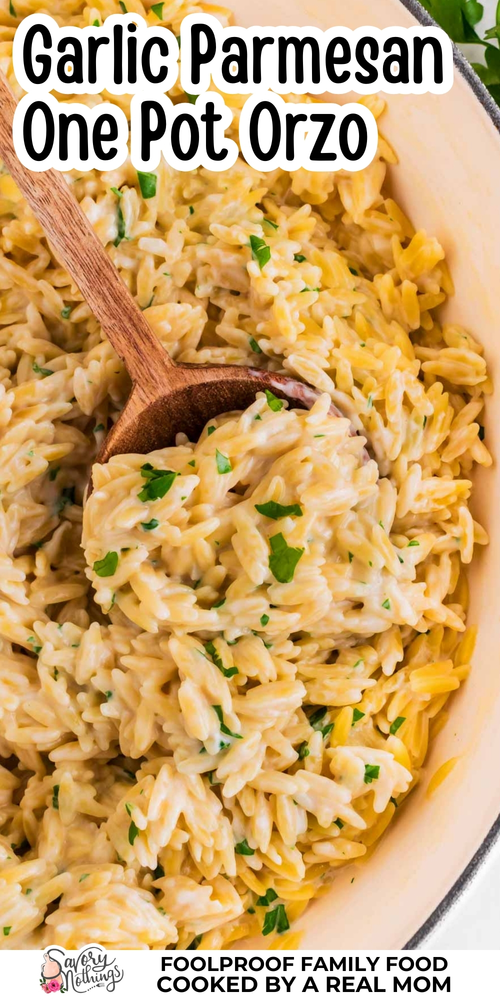 Garlic Parmesan Orzo Pin