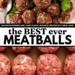 Homemade Meatballs Recipe Image Pin