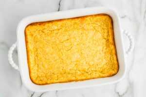 creamed corn casserole after baking